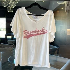 Arkansas Razorback shirt, new with tag, medium